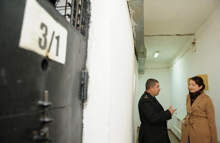 An inspection is conducted in a prison
